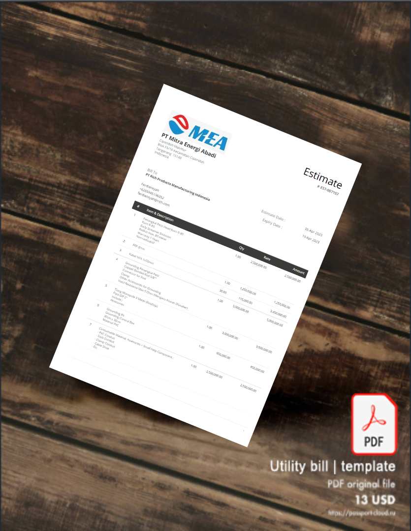 Utility bill | Albanian Power | Albania